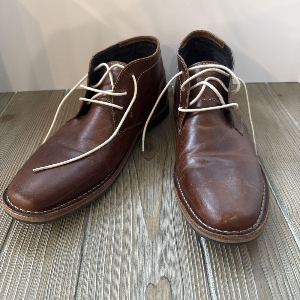 Steve Madden Mens Harken Chukka Genuine Leather Boots Dress Shoes Size-  13M